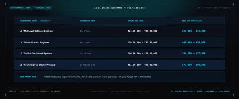 2026 Bengaluru Startup Engineering Compensation Index: Real USD & INR Benchmarks for L3–L6 Roles