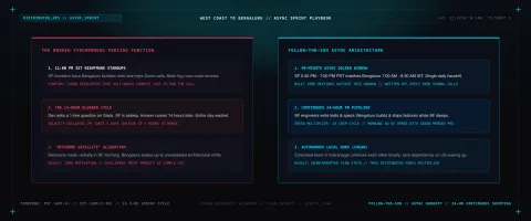 The West Coast CTO's Playbook: Designing Asynchronous Sprints and Overlap Windows for a 13.5-Hour Difference