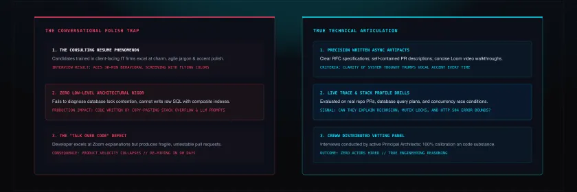 Why Conversational Polish Can Mask Weak Engineering: How to Evaluate True Technical Articulation